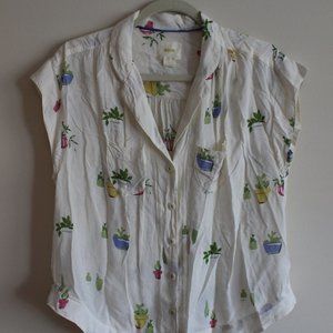 Anthropologie button down plant lovers shirt!